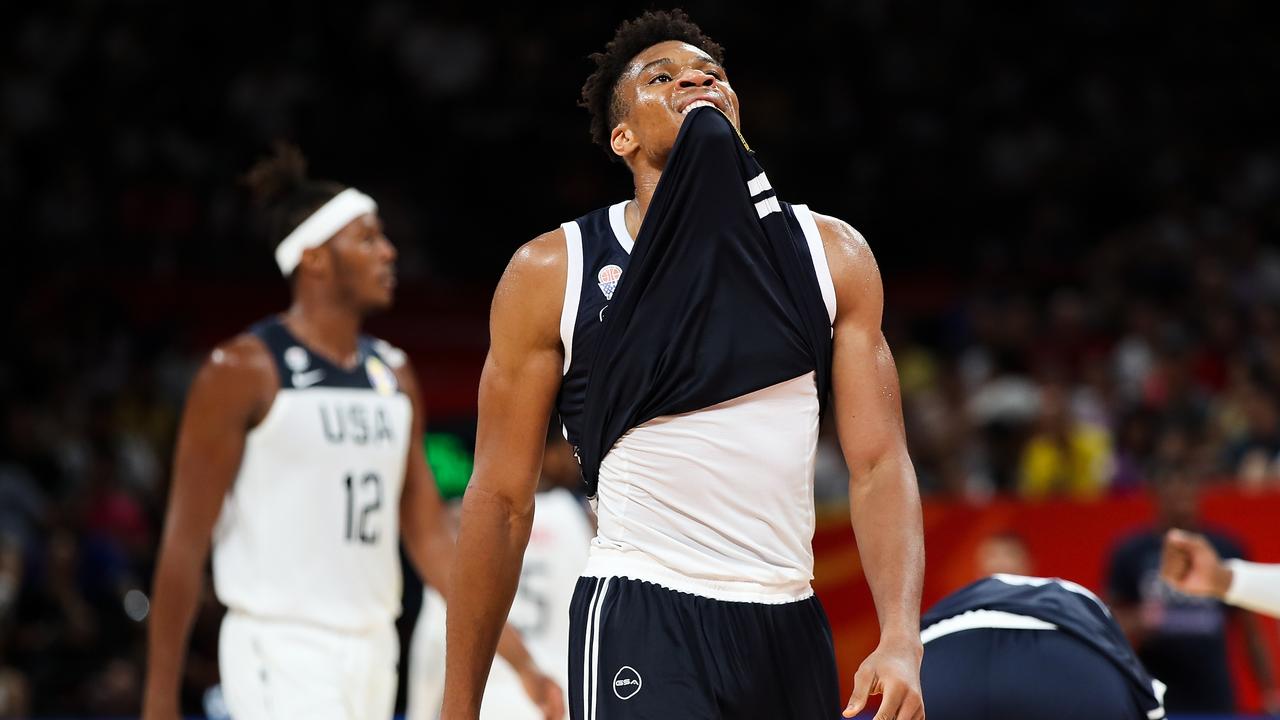 Giannis Antetokounmpo and Greece were beaten by Team USA.