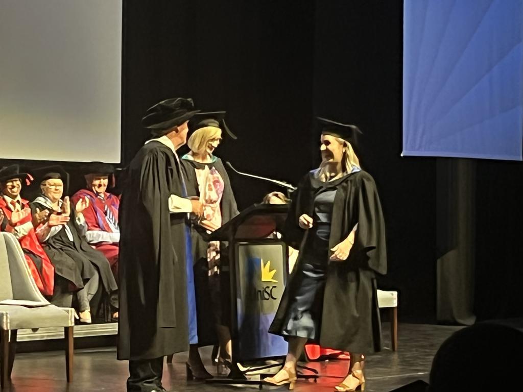 The University of the Sunshine Coast graduation ceremony at Maryborough's Brogla Theatre.