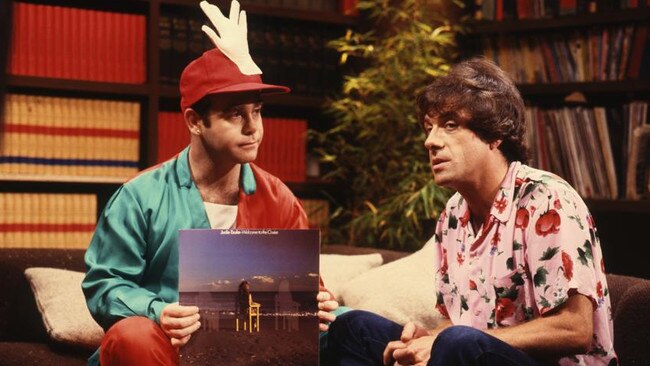 Elton John and Ian ‘Molly’ Meldrum on the set of ABC TV show Countdown