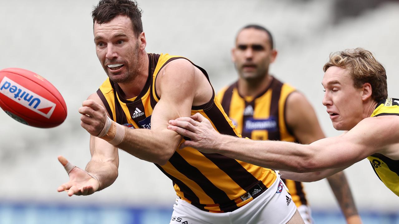 Will Jon Ceglar still be at Hawthorn next year? Picture: Michael Klein