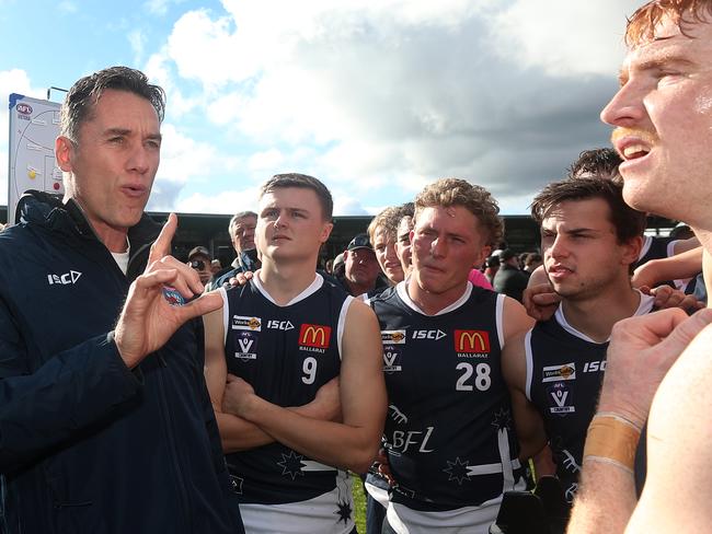 Interleague Championship, Under 23, Ballarat V Hampden, At Mars Stadium, Ballarat, Ballarat FNL wom 13-13-91 v 11-9-75, Ballarat FNL coach Anthony Koutafides,   Picture Yuri Kouzmin