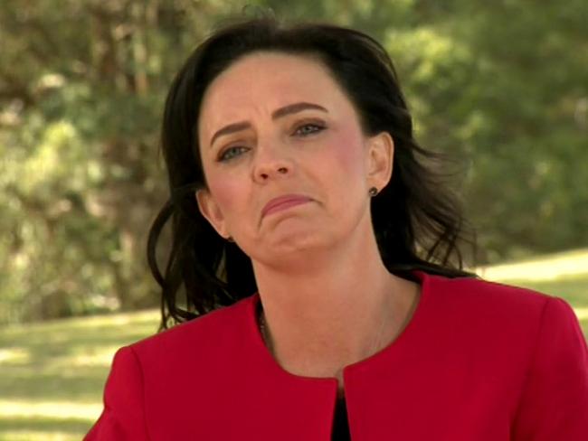 08/08/2018: Embattled Labor MP Emma Husar reveals on Channel Nine news that she will quit politics. PIC: Nine News