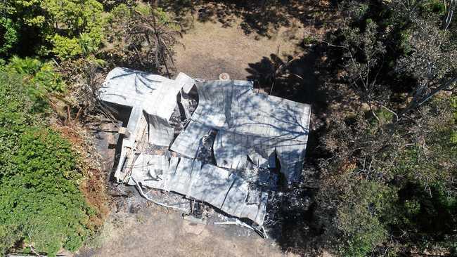 GUTTED: The remains of the house that burnt down at Wilson's Pocket last weekend. Picture: PHILIPPE COQUERAND