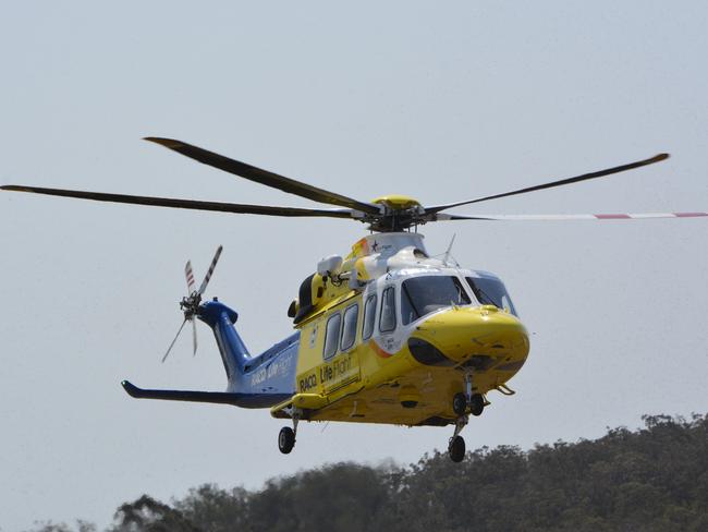 A LifeFlight Helicopter lands in Toowoomba at the rescue helicopter service's new base. LifeFlight Generic