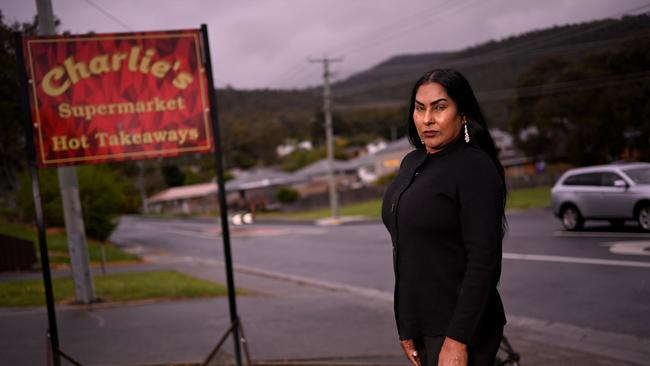 Glenorchy Council candidate Mala Crew says she's has copped vicious racial vandalsim since the elections began. Picture: Kenji Sato