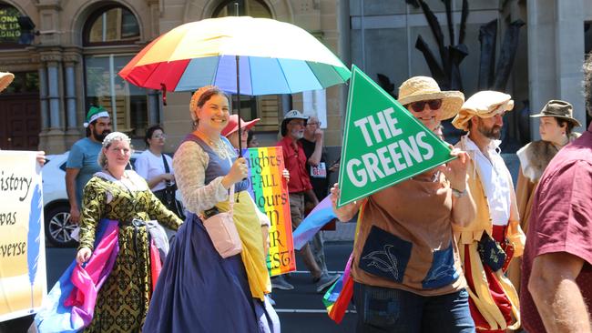 TasPride pride march Hobart 2025. Picture: Elise Kaine