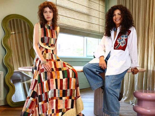 9/5/25: Alemais Creative Director Lesleigh Jermanus with model Nora van der Tuina ahead of her show in Morroco. John Feder/The Australian.
