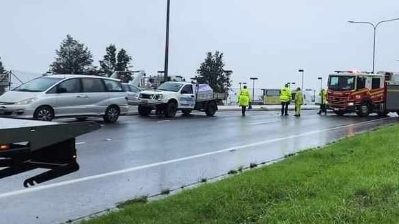 Emergency services were called to the scene of a pile-up in Gympie with nine people assessed for injuries.