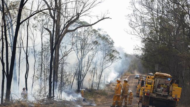 Queensland Fire and Emergency Services capture scenes from the Pechey bushfire.