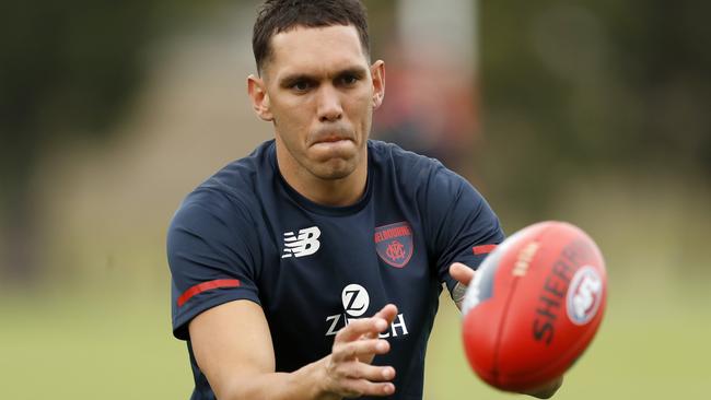 Harley Bennell in action at Melbourne training. Picture: Getty