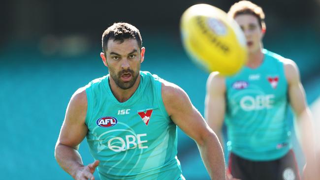 Heath Grundy’s consistency is a key element in the Swans’ defensive strategy. Picture. Phil Hillyard