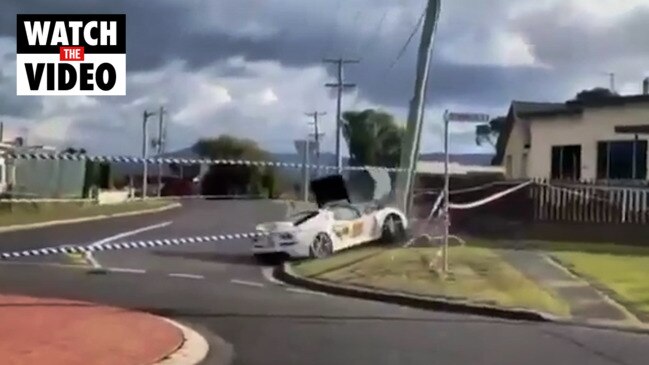 Lotus smashes into power pole on opening day of Targa Tasmania