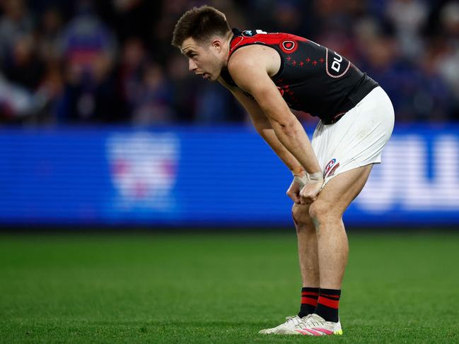 Merrett has a 44 per cent win-loss record at the Bombers and has never won a final.