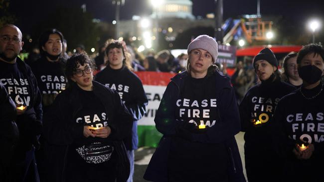 A Washington vigil for a ceasefire in the Israel-Hamas war. Picture: AFP