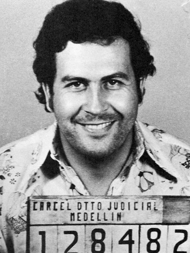 Pablo Escobar in his mug shot.