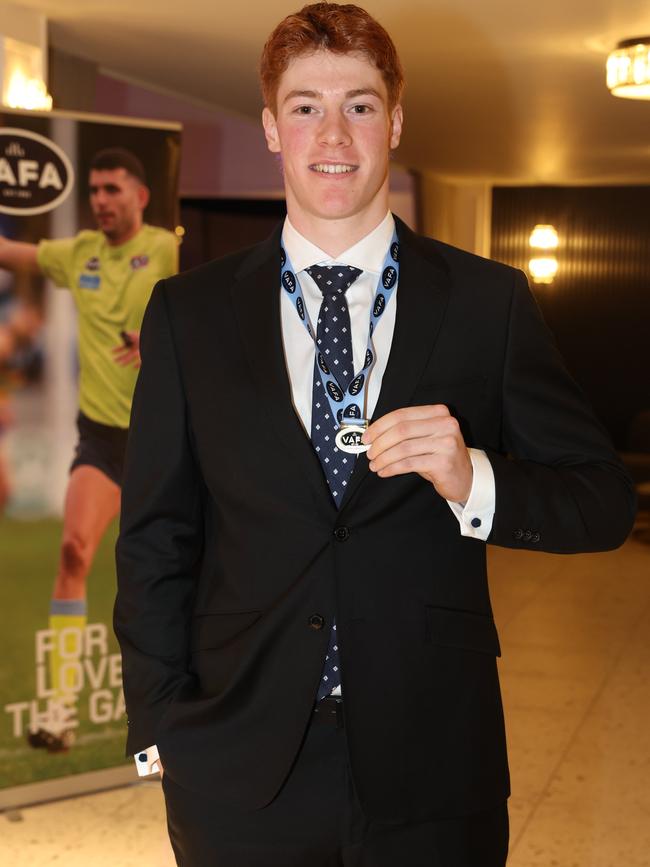 MELBOURNE, AUSTRALIA – OCTOBER 9 2024Luca Di Lallo at the VAFA Awards Night at the San Remo Ballroom in Carlton on October 9, 2024Picture: Brendan Beckett