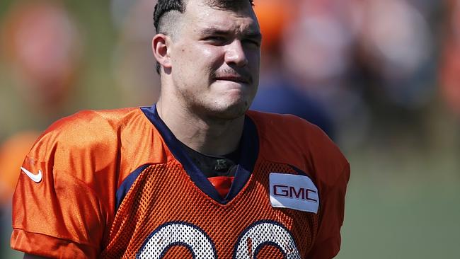 Denver Broncos rookie defensive tackle Adam Gotsis, of Australia. (AP Photo/David Zalubowski)