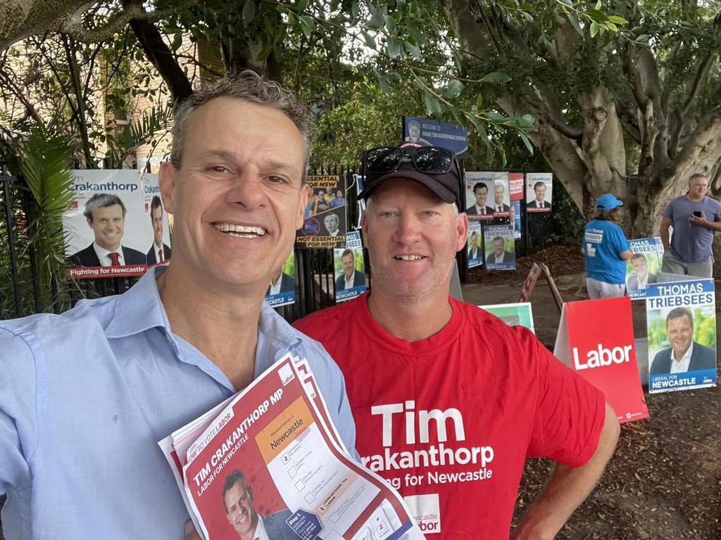 Member for Newcastle Tim Crakanthorp during his election campaign.