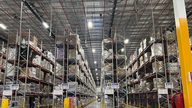 An Amazon warehouse in Ravenhall. The company has invested about $15bn to expand its operations in Australia. Picture: Supplied