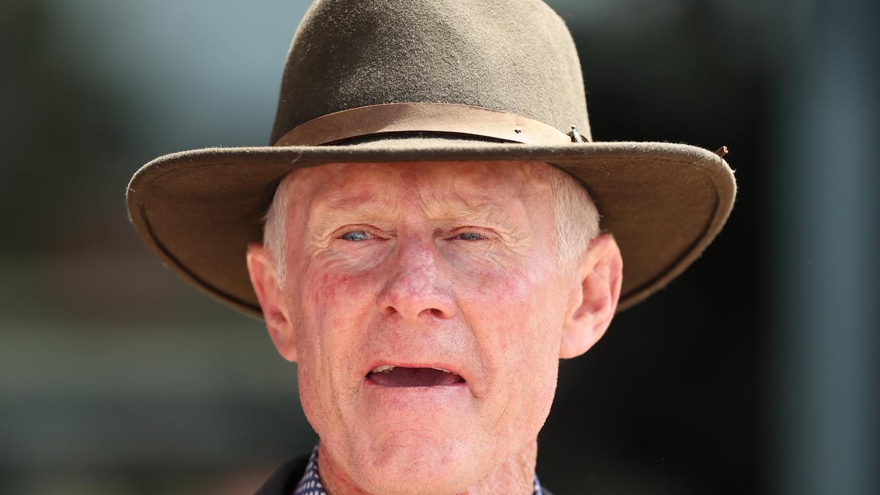 Trainer Danny Williams saddles up several winning prospects at home at Goulburn on Monday . (Photo by Jeremy Ng/Getty Images)