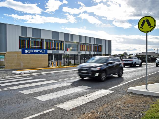 Kellyville Public P &amp; C members are concerned about pedestrian safety outside the school on Helzett Road. Picture: Troy Snook