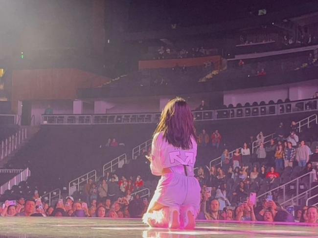 Camila Cabello performing to a rather empty crowd in Atlanta.