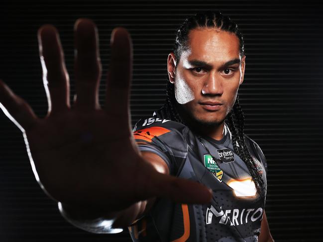 **NOT FOR USE UNTIL SUPERHERO ROUND 21** Photo shoots of NRL Superhero Campaign for round 21. - THE Wests Tigers Martin Taupau. pic. Phil Hillyard