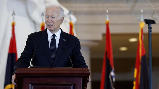 “Blood on your hands,” Macklemore takes aim at US President Joe Biden. Picture: Anna Moneymaker/Getty Images/AFP