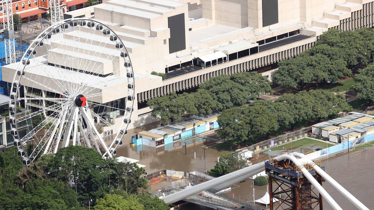 AFTER: South Bank, Flooding in Brisbane and Ipswich. Picture: Liam Kidston