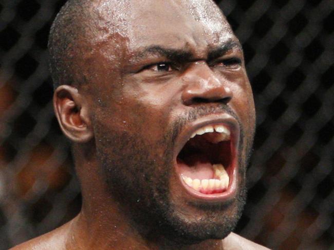 SAITAMA, JAPAN - SEPTEMBER 27: Uriah Hall of Jamaica celebrates his win over Gegard Mousaasi of Iran in their middleweight bout during the UFC event at the Saitama Super Arena on September 27, 2015 in Saitama, Japan. (Photo by Mitch Viquez/Zuffa LLC/Zuffa LLC via Getty Images)