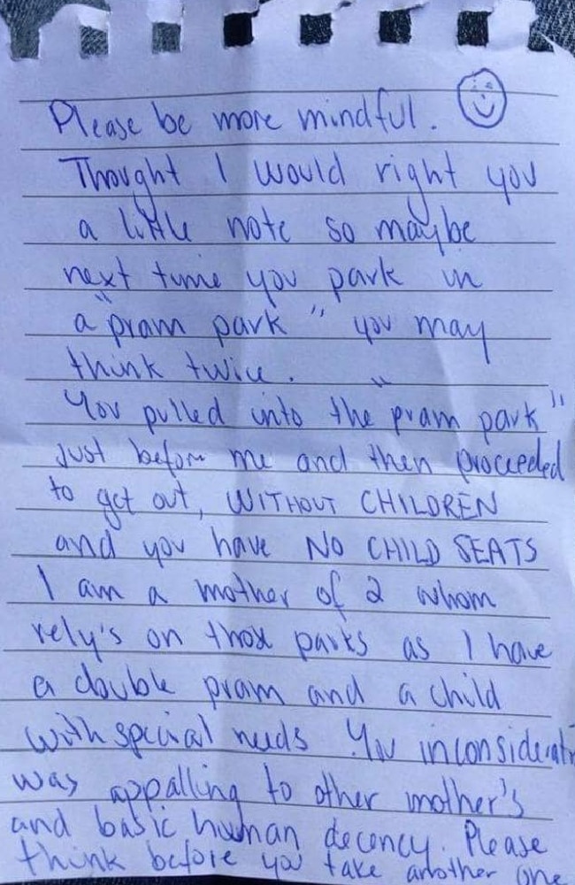 The angry note exchange has caused a stir on social media. Picture: Facebook