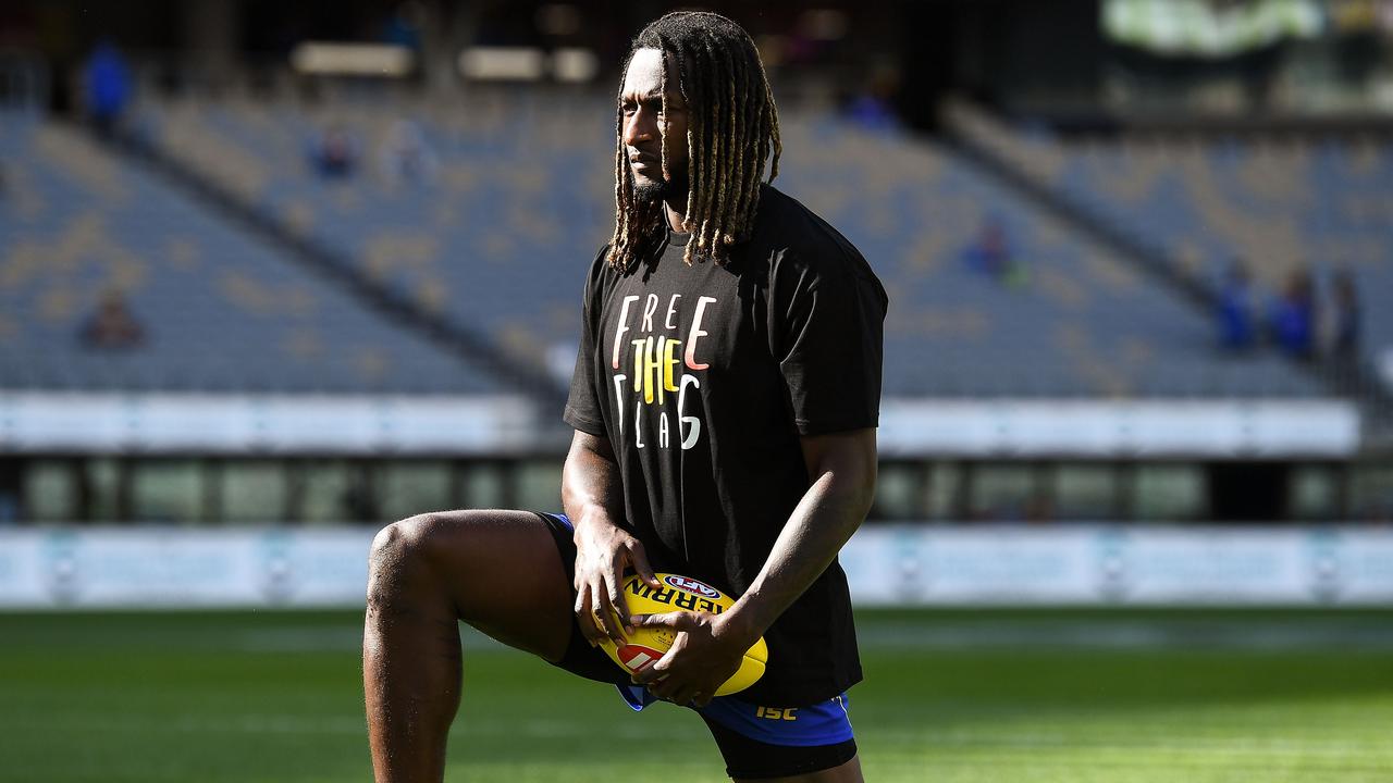 Eagles star Nic Naitanui scored 163 KFC SuperCoach points against the Bombers. Picture: Daniel Carson/AFL Photos