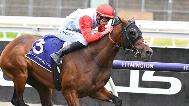 Red Aces emerged as a Victoria Derby contender after winning the Byerley Handicap last month. Picture: Vince Caligiuri/Getty Images