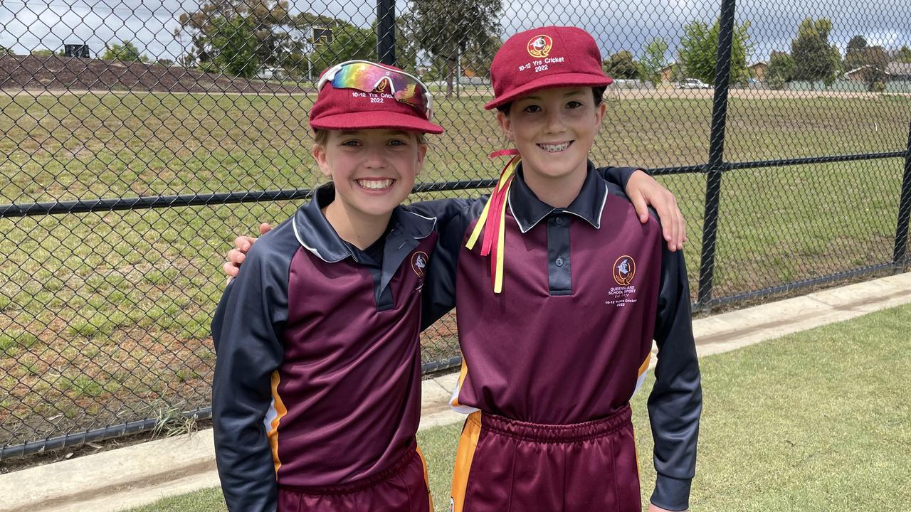 Queensland's Phoebe Howard and Amelia Kuhn. Picture: Shane Jones.