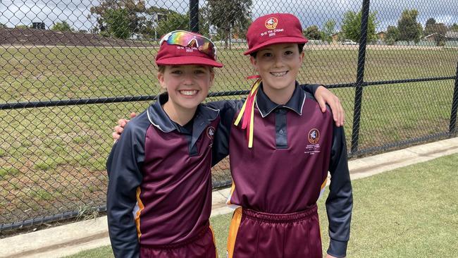 Queensland's Phoebe Howard and Amelia Kuhn. Picture: Shane Jones.