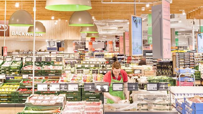 The fruits and vegetable section at a German Kaufland supermarket.