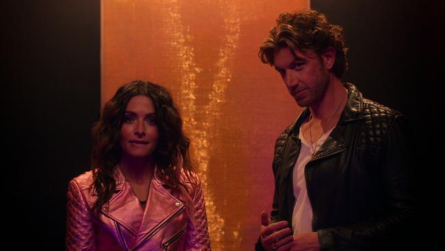 Sarah Shahi and Adam Demos in Sex/Life. Picture: Netflix