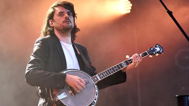 Winston Marshall performing with Mumford &amp; Sons in May 2019. Picture: Tim Mosenfelder/Getty Images