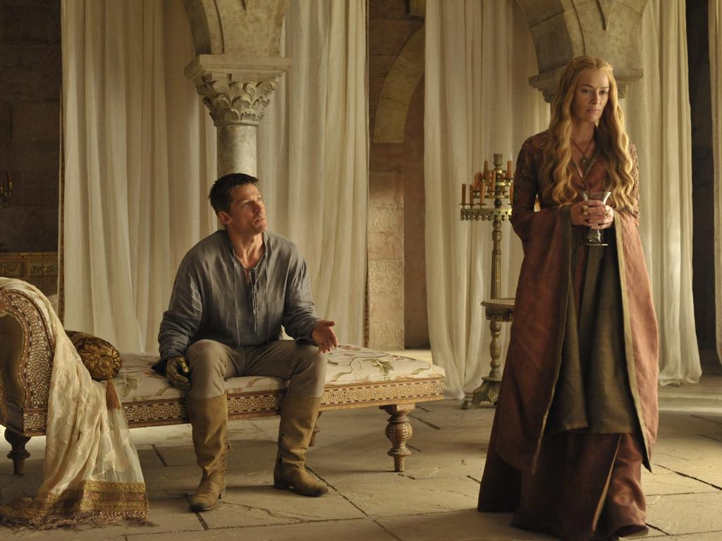 Secret … the crimes of Nikolaj Coster-Waldau as Jaime Lannister and Lena Headey as Cersei Lannister threaten to be exposed if Bran Stark lives. Picture: HBO