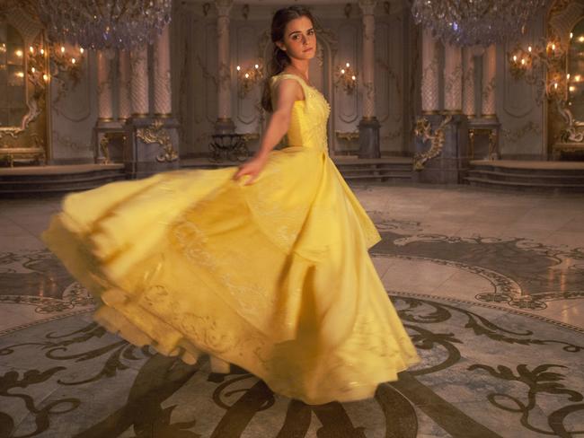 Emma Watson’s Belle has captivated Australian audiences, taking $10 million at the weekend box office. Picture: Laurie Sparham