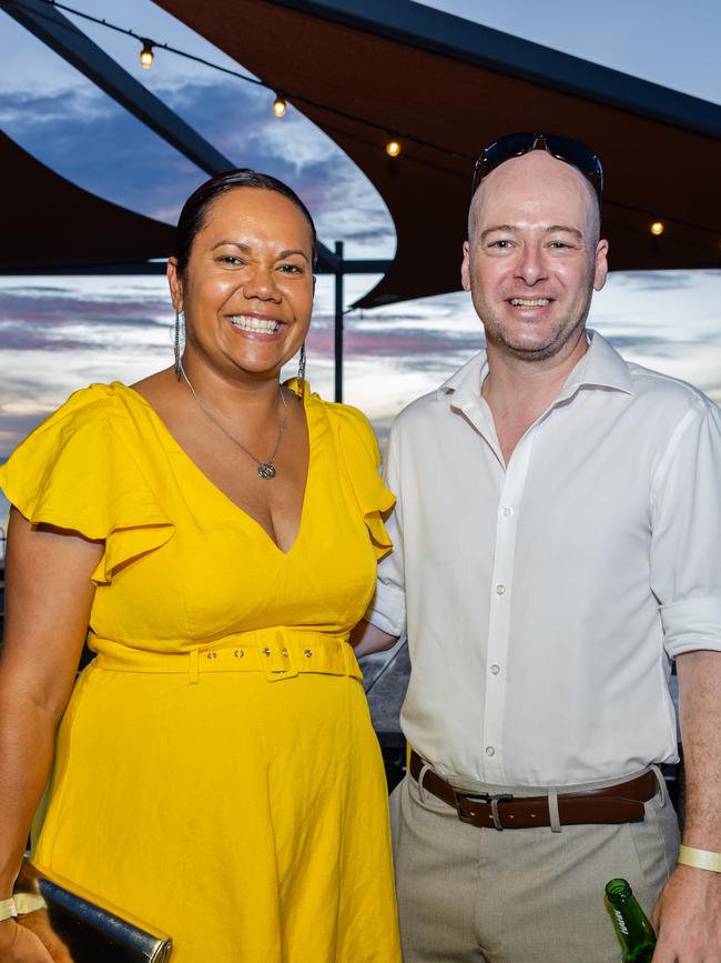 Selena Uibo and Martin Reilly at the 2025 Hospitality NT Aristocrat Technologies Awards for Excellence, Darwin Ski Club. Picture: Pema Tamang Pakhrin