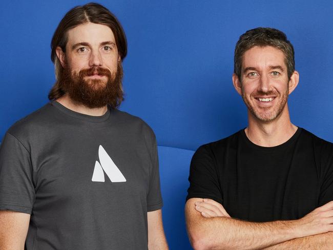 Atlassian co-CEOs Mike Cannon-Brookes and Scott Farquhar. Source: Atlassian