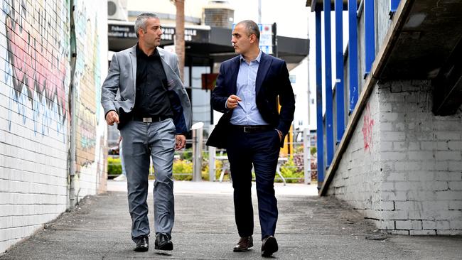 Councillors Steve Christou (left) and Joe Rahme are hoping a safety audit will address the areas crime rate. Picture: Joel Carrett