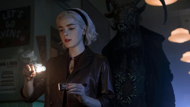 Dark magic ... Kiernan Shipka returns in Chilling Adventures Of Sabrina.