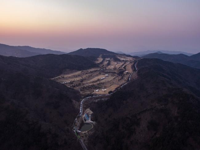 The site of a recently installed anti ballistic missile Terminal High Altitude Area Defense (THAAD) system in Seongju. Picture: AFP