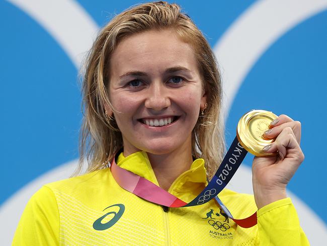Ariarne Titmus was a stand out in the pool, achieving four Olympic medals in the pool. Picture: Clive Rose/Getty Images.