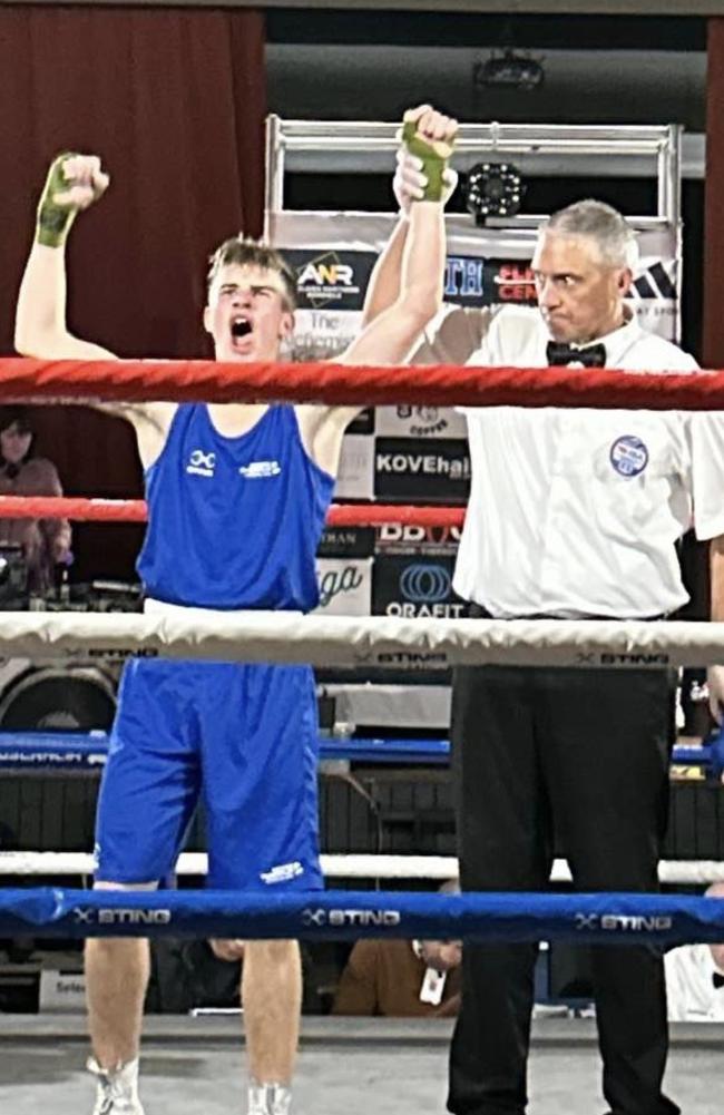 Dalby boy, 15-year-old Judd Alderton came home victorious after competing at the 2023 Australian Schools Boxing Championships, nabbing the gold medal. Picture: contributed