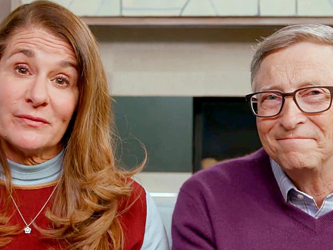 Melinda Gates and Bill Gates speak during One World: Together At Home. Picture: Getty Images