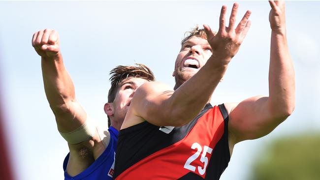 Essendon’s Jake Stringer will be a welcome return against the Saints if selected. Picture: Josie Hayden