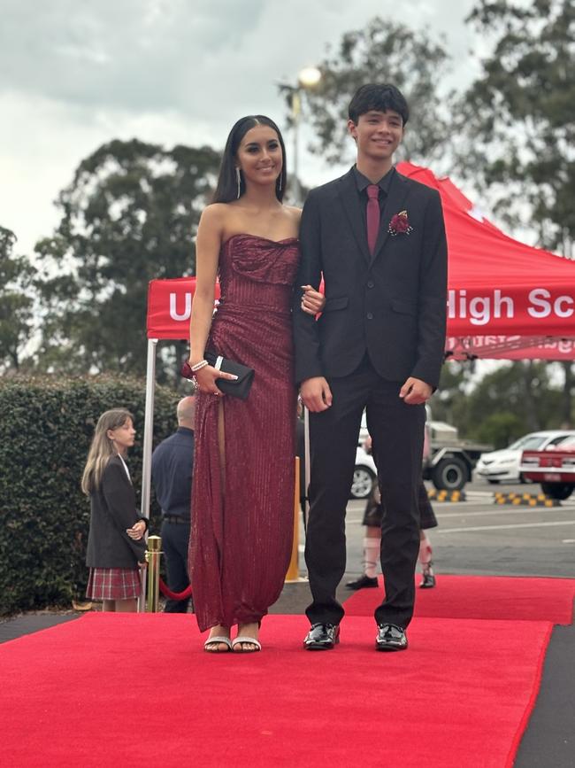 Students from Urangan State High School arrive at their formal.